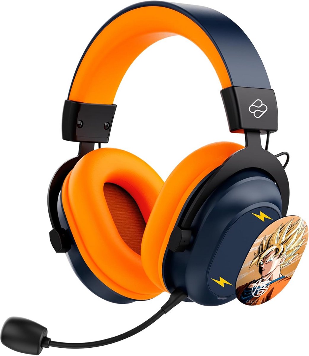 Draadloze Gaming Headset met RGB Verlichting en Magnetische Covers, Meerdere Connecties