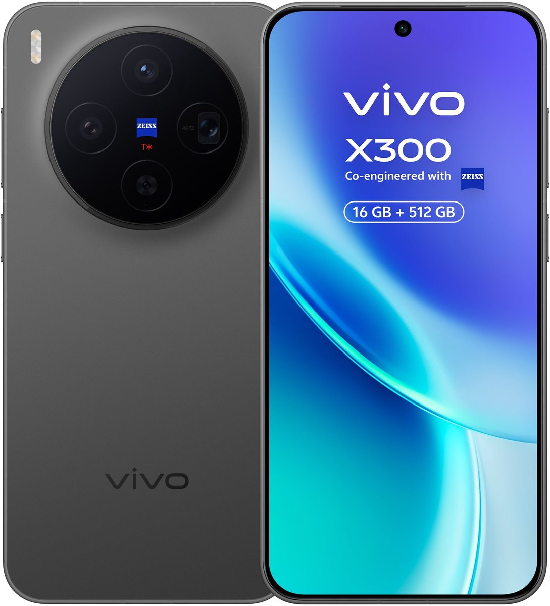 VIVO X300 16 cm (6.31") Dual SIM Android 16.0 5G USB Type-C 16 GB 512 GB 5360 mAh Zwart