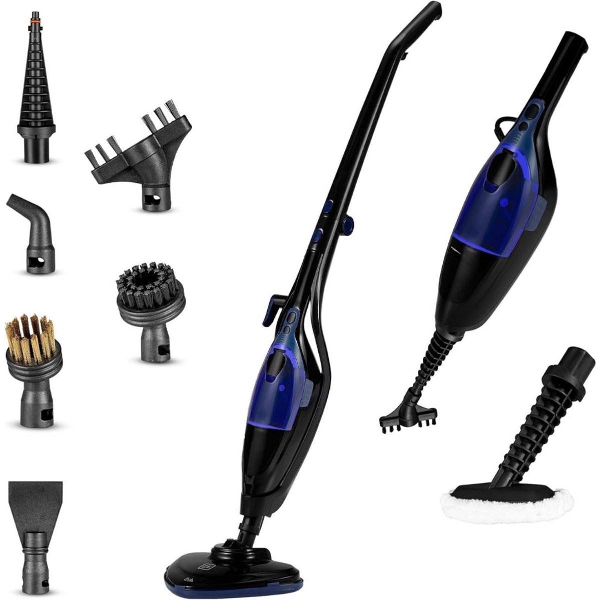 Florixa® Stoomreiniger vloer - Stoomreiniger - Stoomreinigers - Zwart -‎28cm x 21cm x 115cm