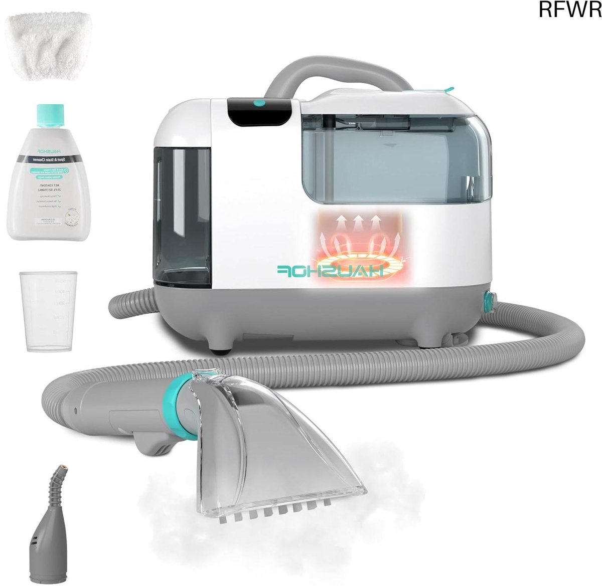 RFWR® Stofzuiger met Stoomfunctie en StainZapper - Tapijtreiniger voor Meten en Auto