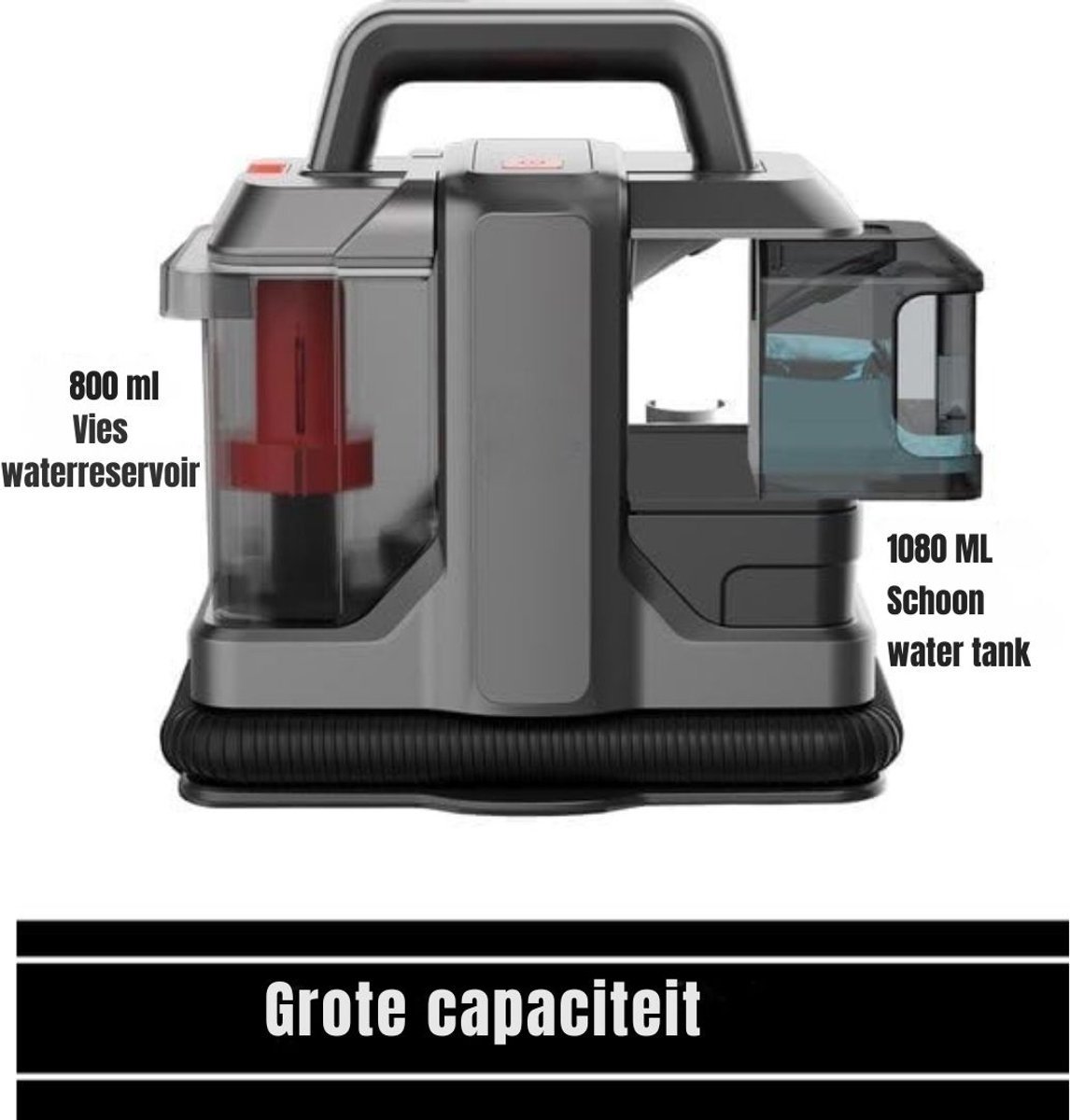 Thuys – Draagbare Vlekkenreiniger – Tapijtreiniger – ‎32cm x 24cm x 35cm – Zwart