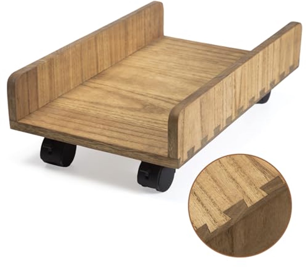 CPU Stand met 4 Stille Wielen voor ATX Computer Tower - Donkerbruin