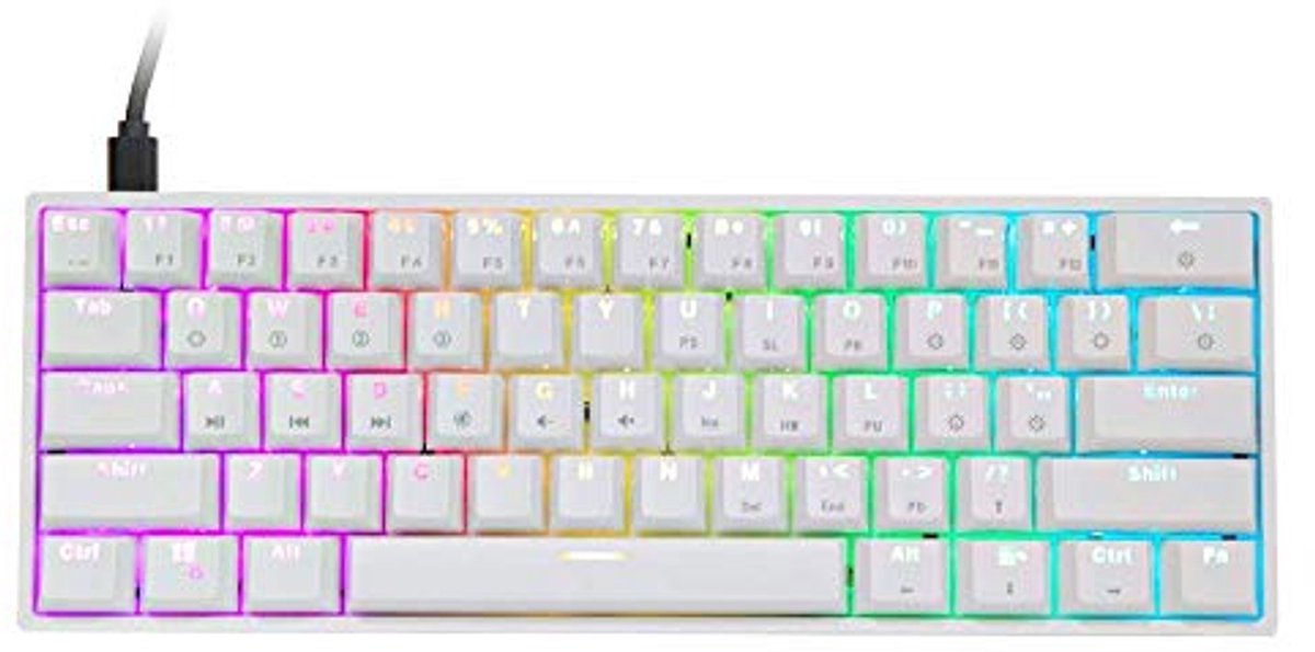 60% Mechanisch Toetsenbord met RGB Verlichting en Hot-Swap Functie