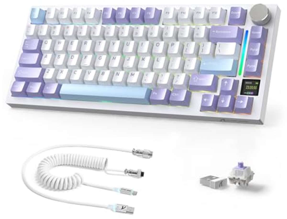 75% Draadloos Mechanisch Toetsenbord met RGB Verlichting en Hot-Swap