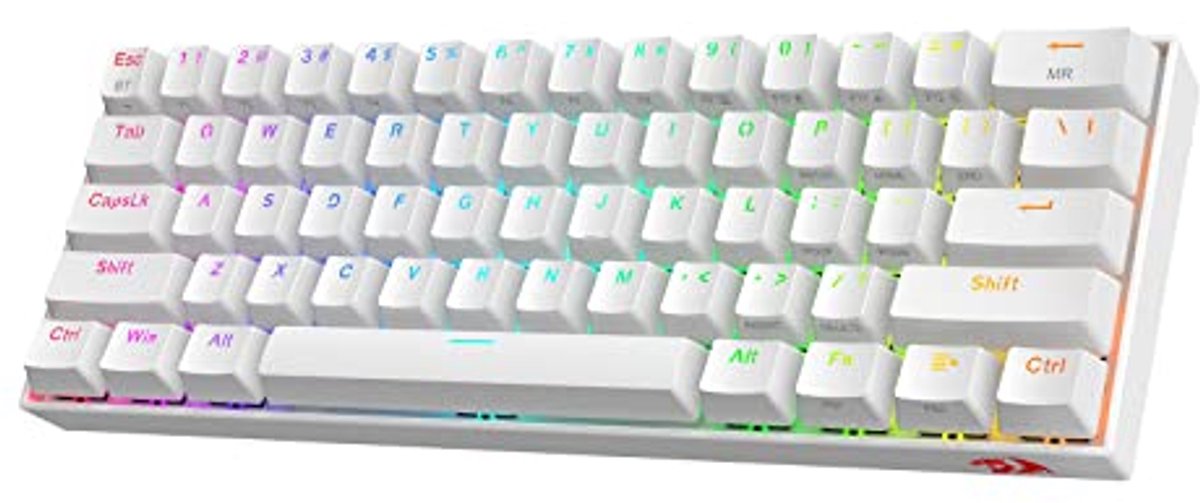 Mechanisch Toetsenbord 60% Draadloos met RGB Verlichting en Hot Swappable Schakelaars voor Gaming