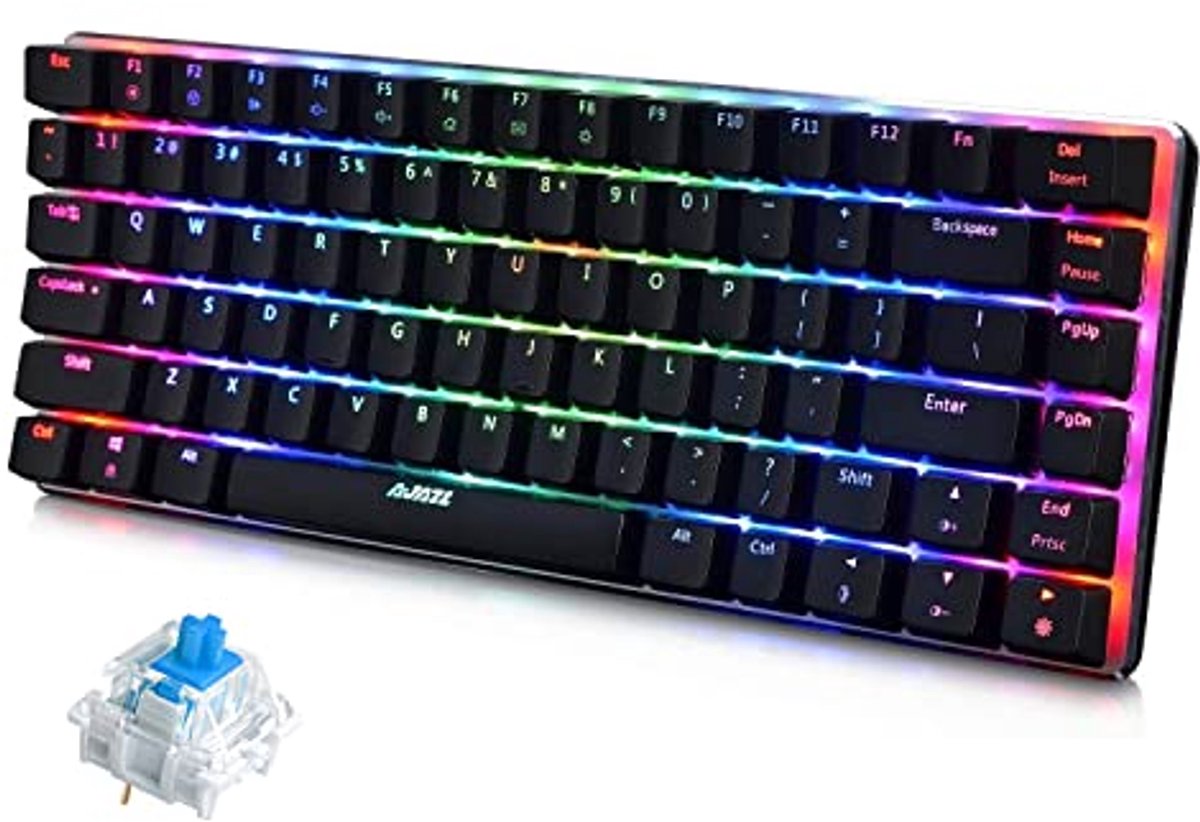 Compact Mechanisch Gamingtoetsenbord met RGB Verlichting