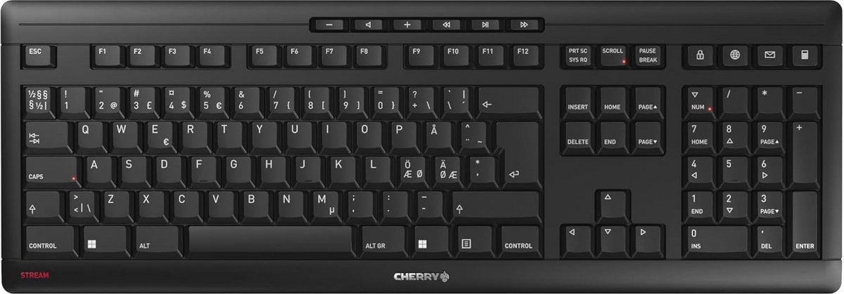 Draadloos Toetsenbord met Pan-Scandinavische Lay-out - 2,4 GHz, Stille Toetsen, Plat Design