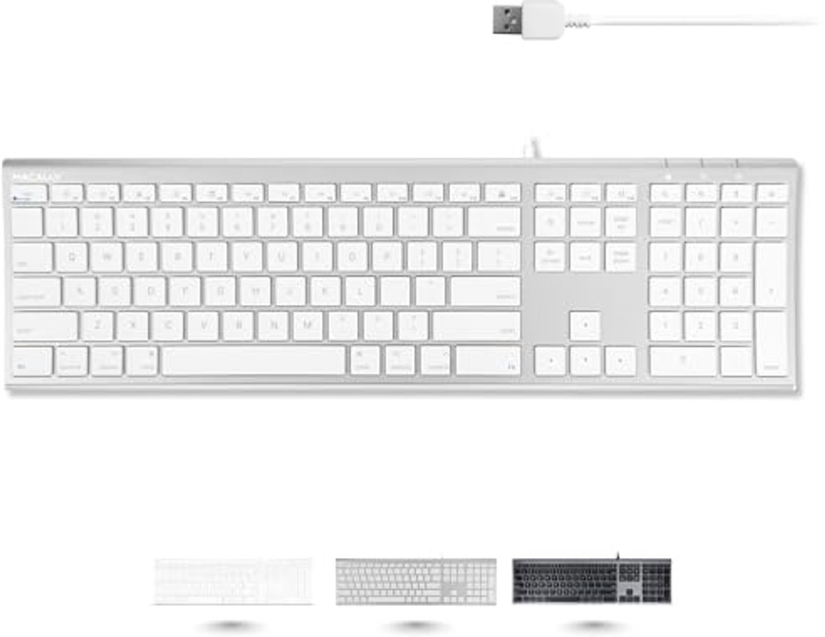 Ultraslank USB-toetsenbord voor Mac en PC - Comfortabele Typervaring met Sneltoetsen