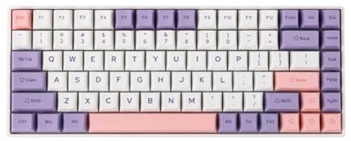 Compact 75% Mechanisch Gaming Toetsenbord met Hot-Swap, RGB en Draadloze Verbinding