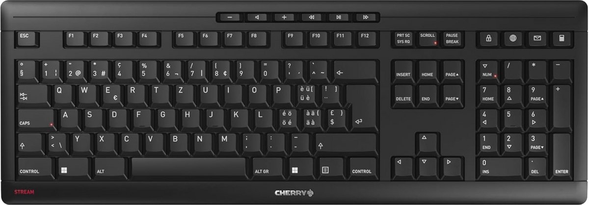 Draadloos Toetsenbord met QWERTZ Lay-out, Stille Toetsen, Plat Ontwerp en 2,4 GHz RF