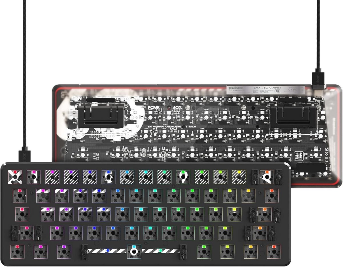 Mechanisch Gaming Toetsenbord 60% Hot Swappable - Zwart