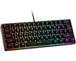 Bedraad 60% Gaming Toetsenbord Compact Mini RGB Verlicht Waterafstotend 61 Toetsen Voor PC en Mac