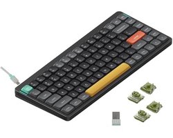Mechanisch Toetsenbord 75% Low Profile Draadloos met Bluetooth en Bekabelde Verbinding