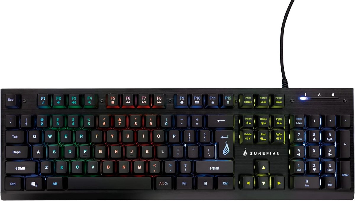 Gaming Toetsenbord QWERTY Verlicht RGB Mechanisch Aluminium Paneel Anti-Ghosting