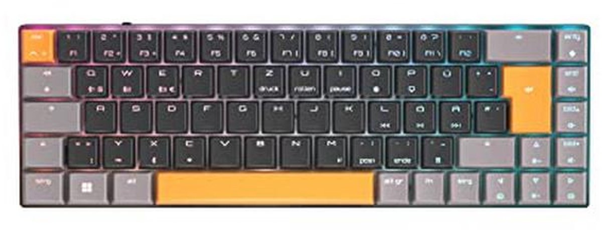 Compact Draadloos Gaming Toetsenbord met RGB Verlichting en 69 Toetsen - Duitse Lay-out