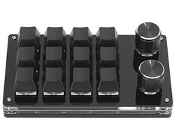 12 Toets Macro Toetsenbord - Eenhandig Programmeerbaar Mechanisch Toetsenbord voor Gaming en Kantoor