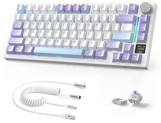 75% Draadloos Mechanisch Toetsenbord met RGB Verlichting en Hot-Swap