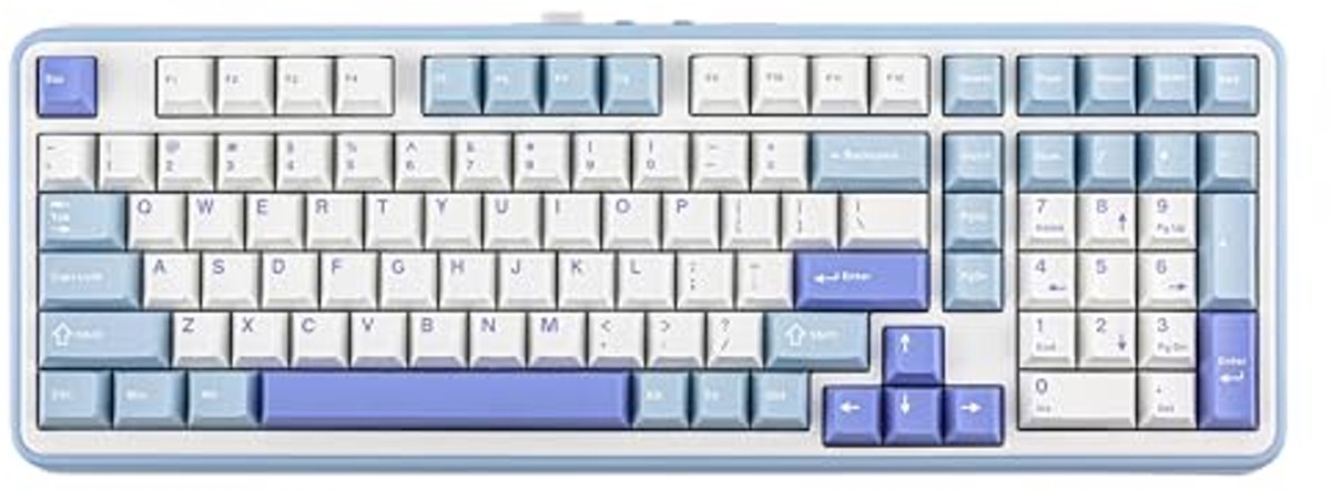 Tri-Mode Draadloze Mechanische Toetsenbord met RGB, Hot-Swappable en Numpad voor PC, Mac en Gaming