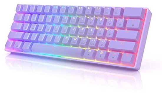 Mechanisch Gaming Toetsenbord 60% met RGB Verlichting en Programmeerbare Toetsen