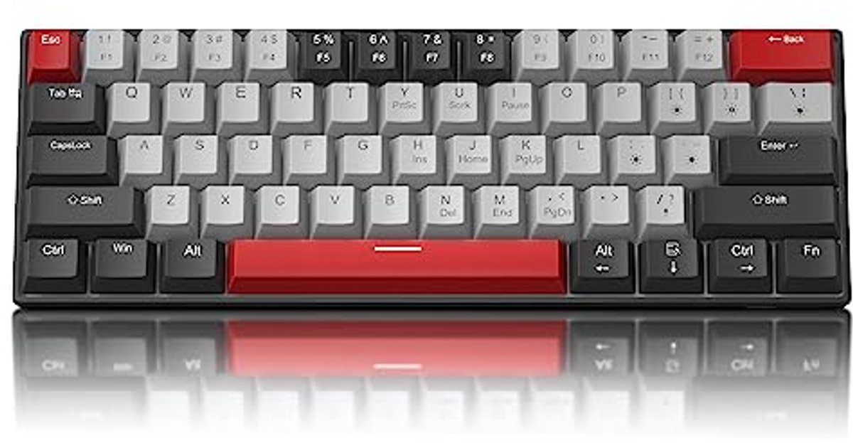 60% Mechanisch Gamingtoetsenbord met Blauwe Schakelaars en Afneembare Type-C Kabel