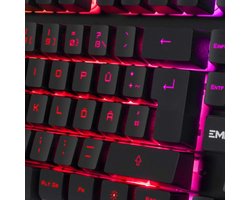 Gaming Toetsenbord met RGB Verlichting en Anti-Ghosting Functies - 105 Semi-Mechanische Toetsen