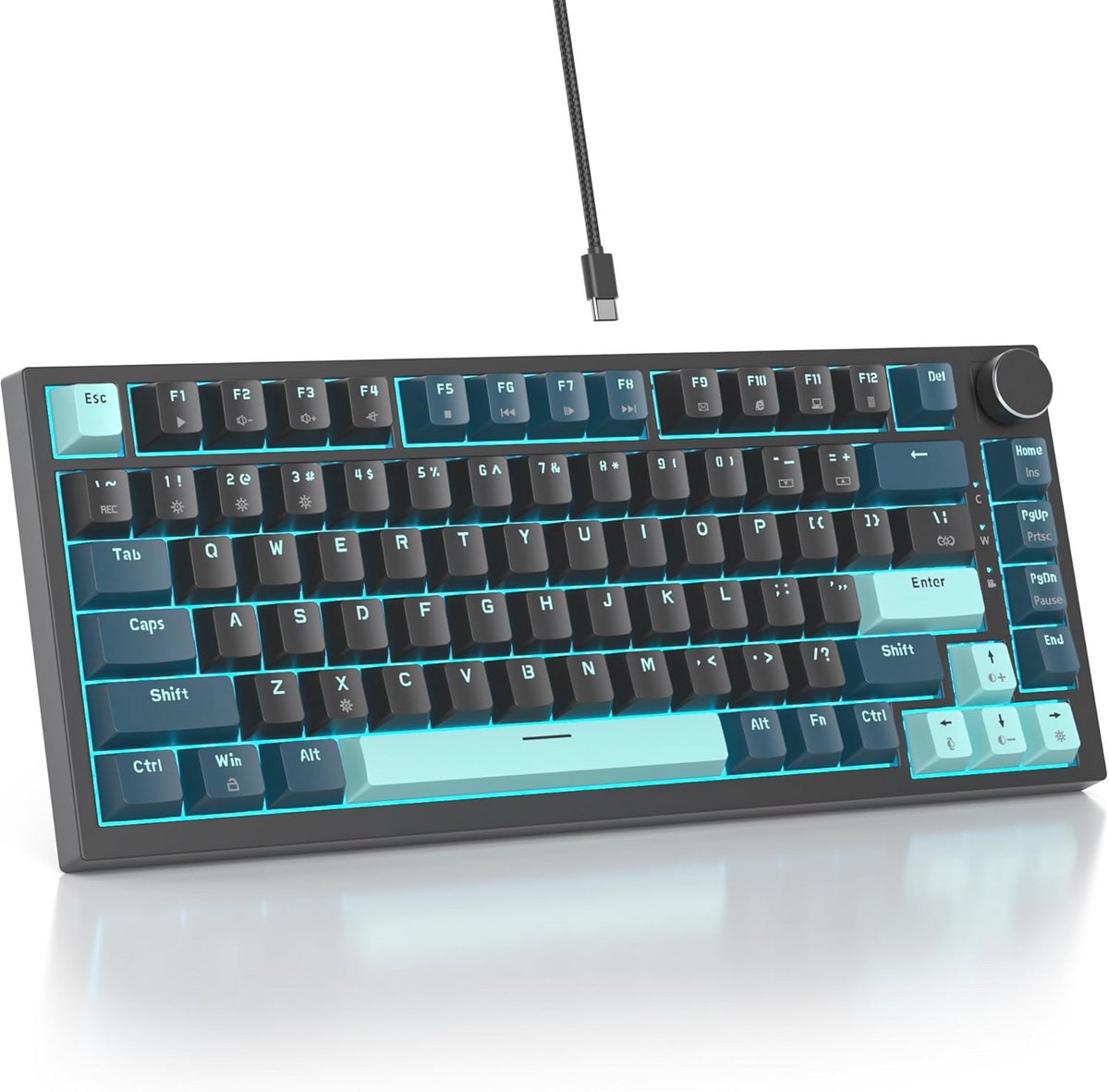Mechanisch Toetsenbord RGB 75% Compact met Hot Swappable Functie