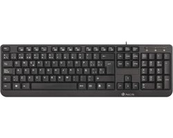 Zwart Membraantoetsenbord met 12 Multimedia Toetsen en 1,4m Kabel - QWERTY Spaans