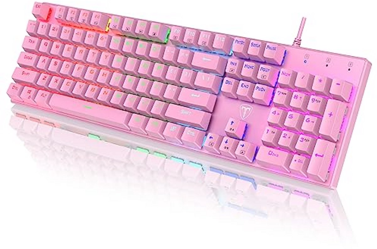 Mechanisch Gamingtoetsenbord met RGB Verlichting - 104 Toetsen, Backlit, Ultrahandig