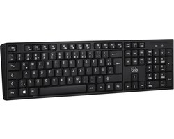 Draadloos Toetsenbord voor Windows/Linux - 2.4GHz, Duits QWERTZ Indeling, Stille Toetsen - Zwart