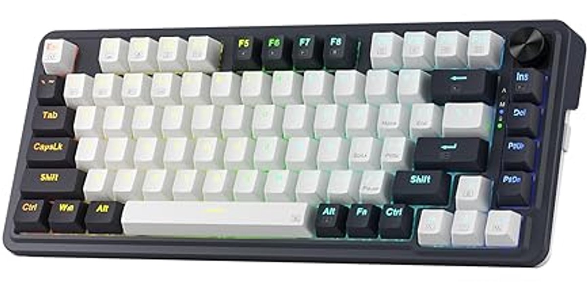 Draadloos Compact Mechanical Gaming Toetsenbord met RGB en Hot-Swap