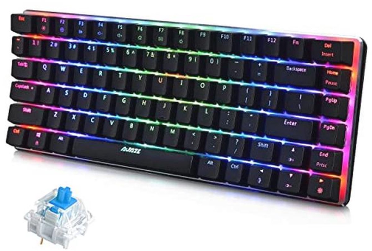 Compact Mechanisch Gamingtoetsenbord met RGB Verlichting