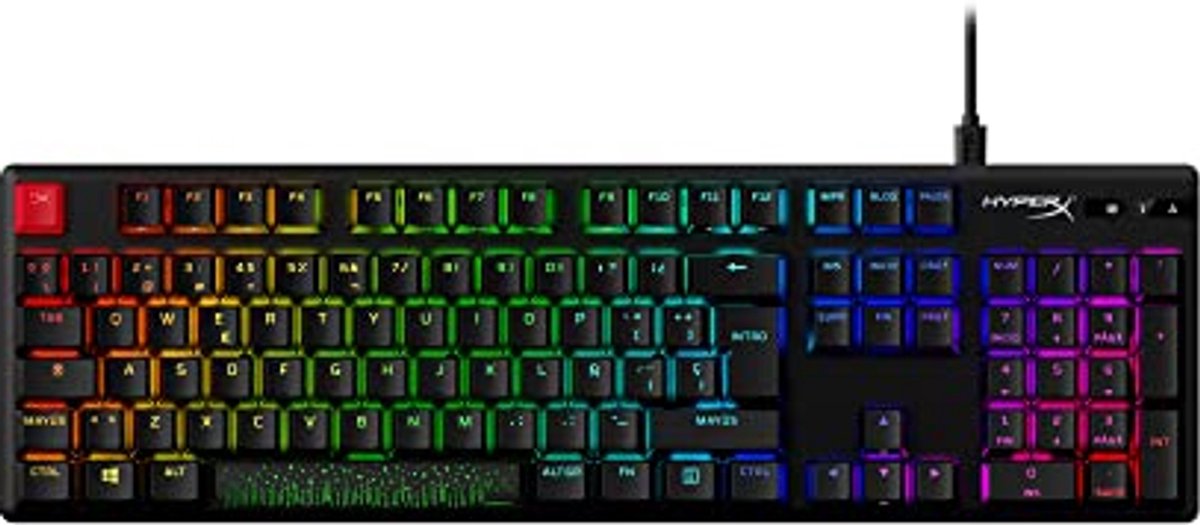 Mechanisch Gamingtoetsenbord met PBT-toetsen, RGB-verlichting en Aluminium Behuizing