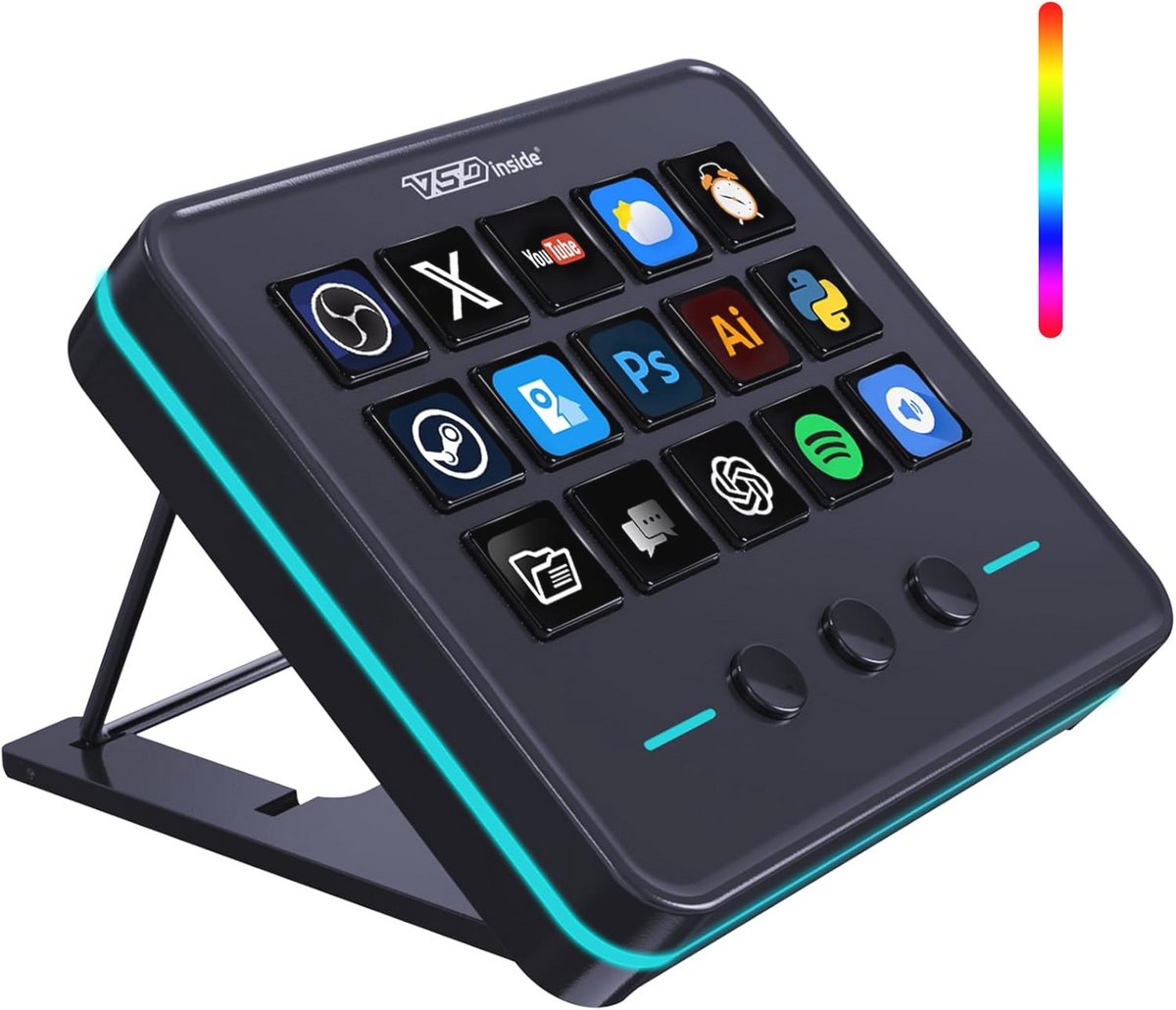 Macro Toetsenbord met 18 Programmeerbare Toetsen voor Gaming en Streaming