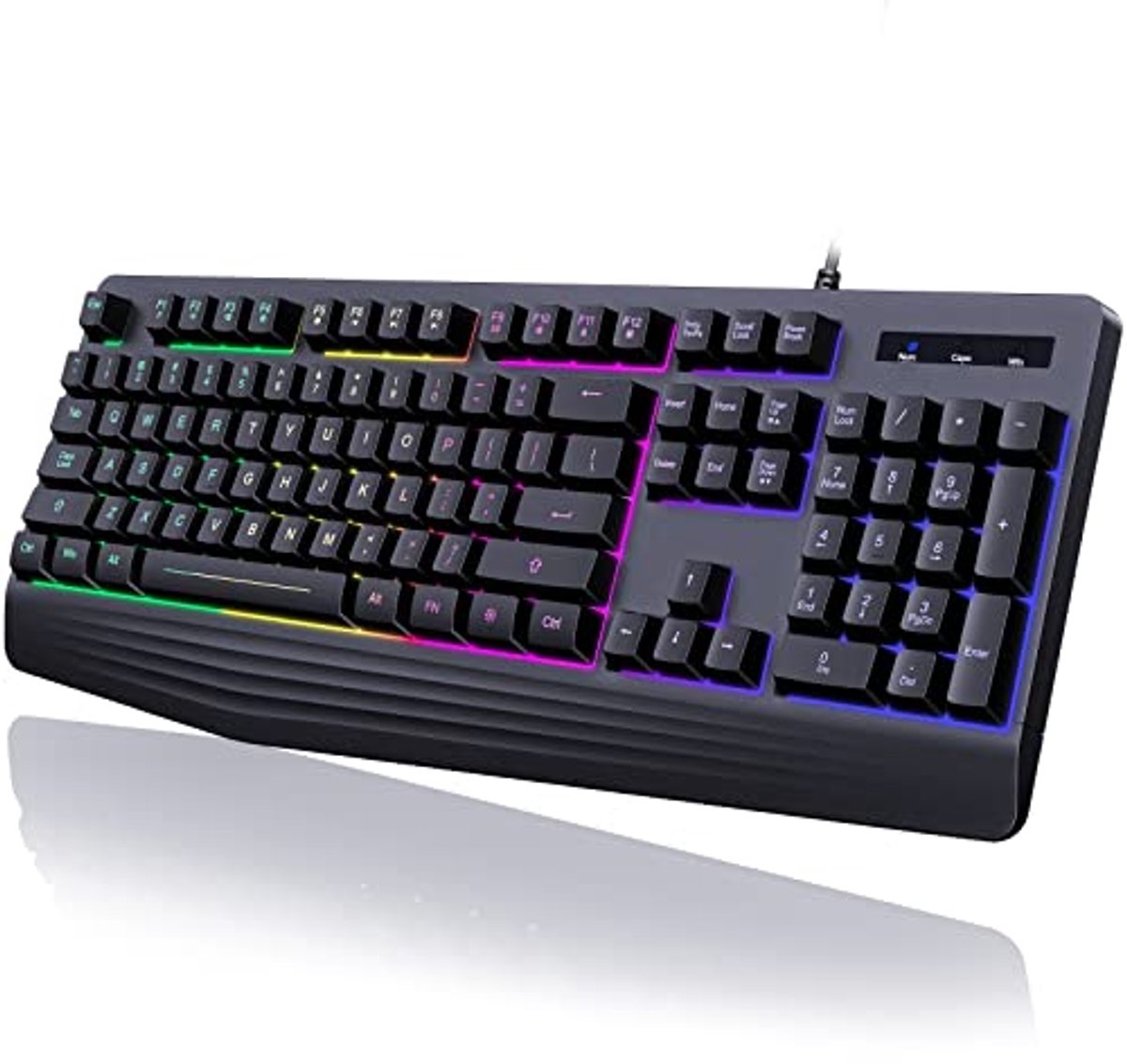 Gaming-toetsenbord met Regenboog LED Verlichting en Stil Typen