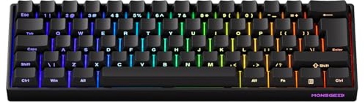 Compact Gamingtoetsenbord met Snelle Triggerfunctie en RGB-verlichting - 60% Lay-out