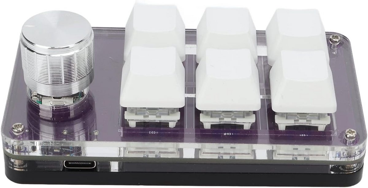 Mini Mechanisch Gaming Toetsenbord met 6 Programmeerbare Toetsen en RGB Verlichting