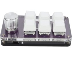 Mini Mechanisch Gaming Toetsenbord met 6 Programmeerbare Toetsen en RGB Verlichting