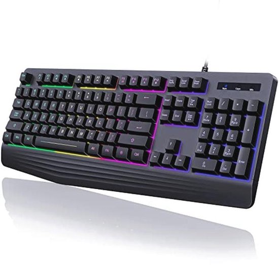 Gaming-toetsenbord met Regenboog LED Verlichting en Stil Typen