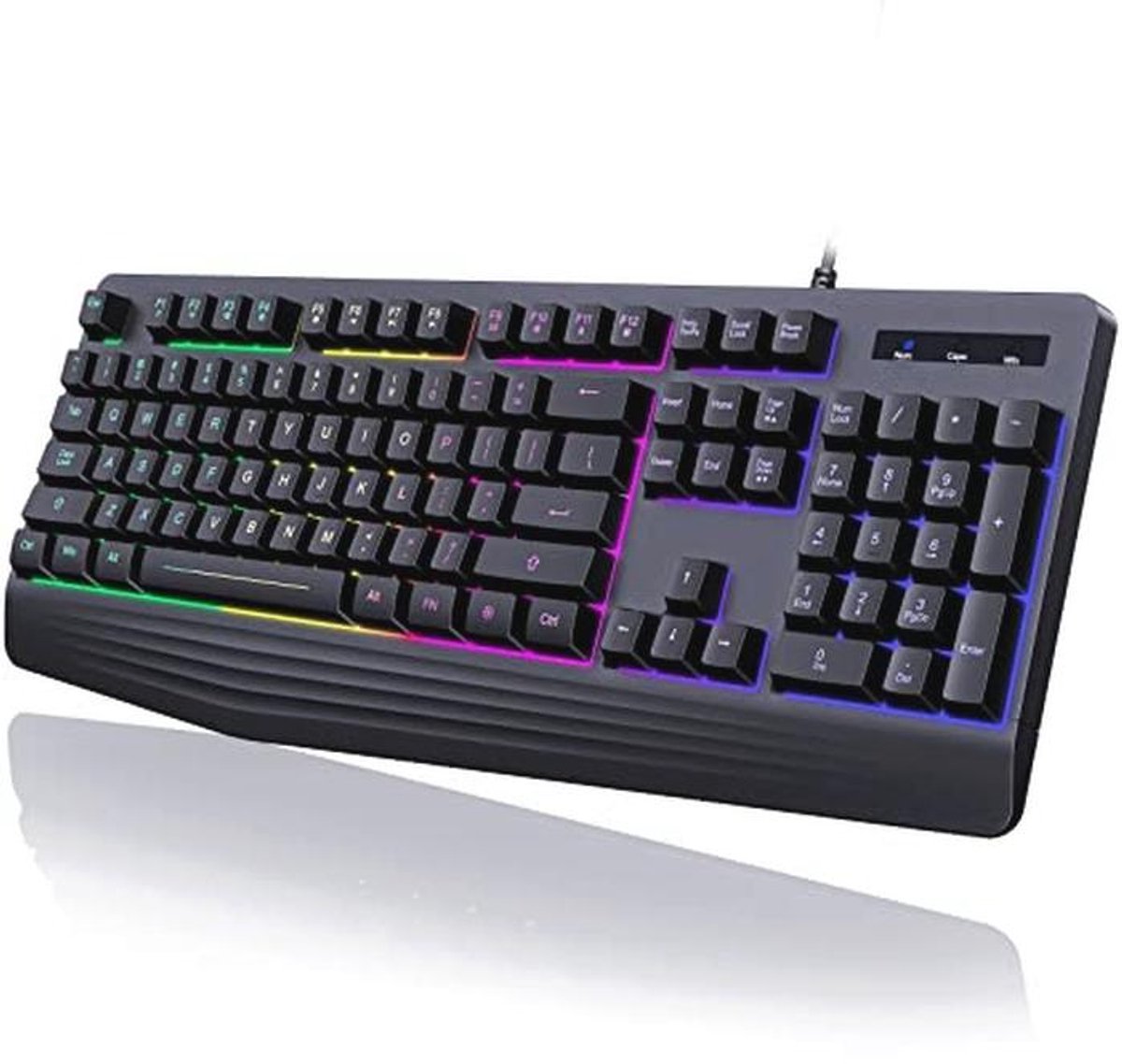 Gaming-toetsenbord met Regenboog LED Verlichting en Stil Typen