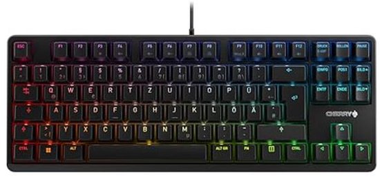 Mechanisch gamingtoetsenbord TKL met RGB-verlichting en stille schakelaars