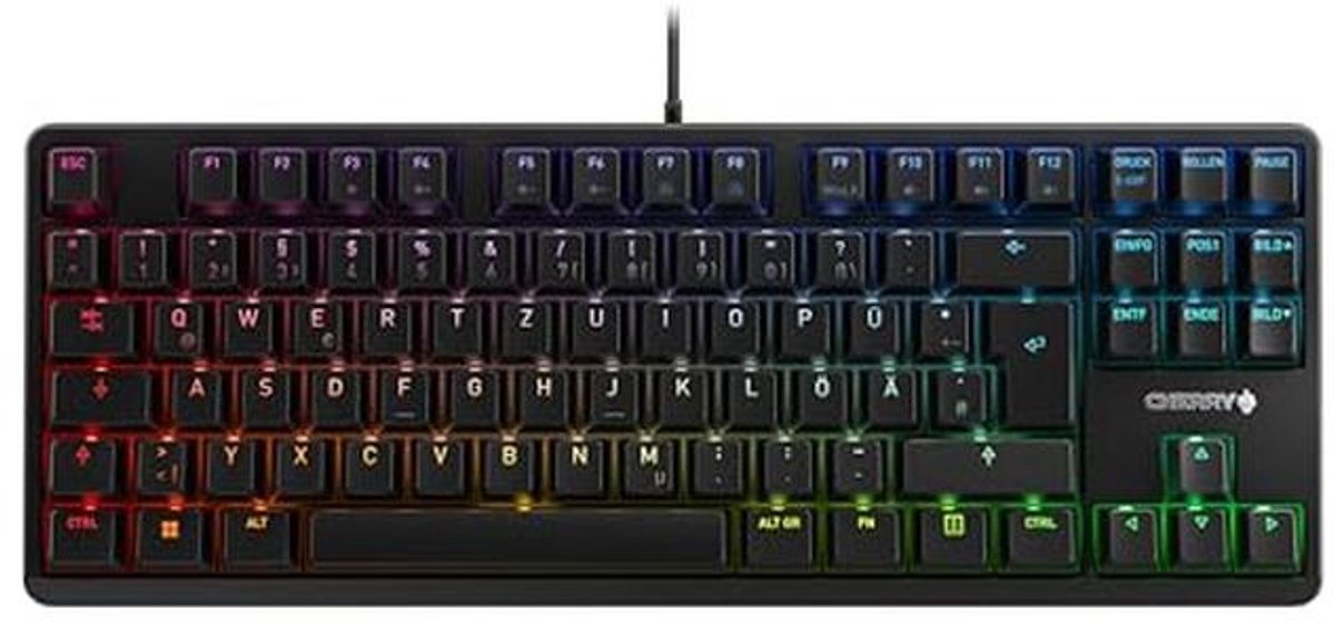 Mechanisch gamingtoetsenbord TKL met RGB-verlichting en stille schakelaars