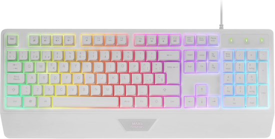 Ergonomisch H-Mech Toetsenbord met Geïntegreerde Polssteun en Regenboogverlichting