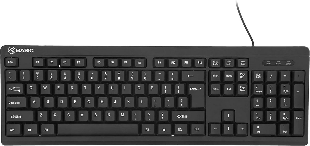 Bekabeld USB QWERTY Toetsenbord Zwart - Comfortabel en Eenvoudig Plug and Play
