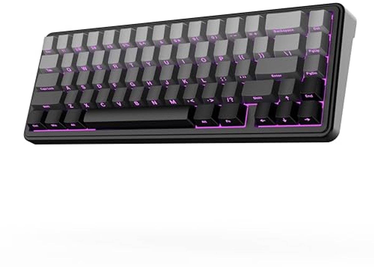 Draadloos 65% Mechanisch Toetsenbord met RGB Verlichting en Hot-Swap Functie