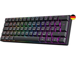 Compact mechanisch toetsenbord met RGB-verlichting - 62 toetsen, hot-swappable, ISO Duitse lay-out