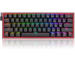 Compact Mechanisch RGB Gaming Toetsenbord 60% met Lineaire Rode Schakelaars