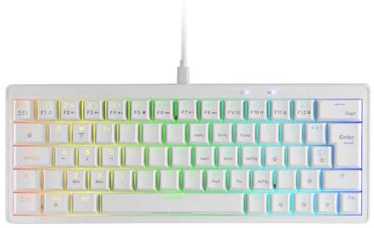 Ultra-Compact Mechanisch 60% Gaming Toetsenbord met RGB Verlichting en Hot-Swap Switches