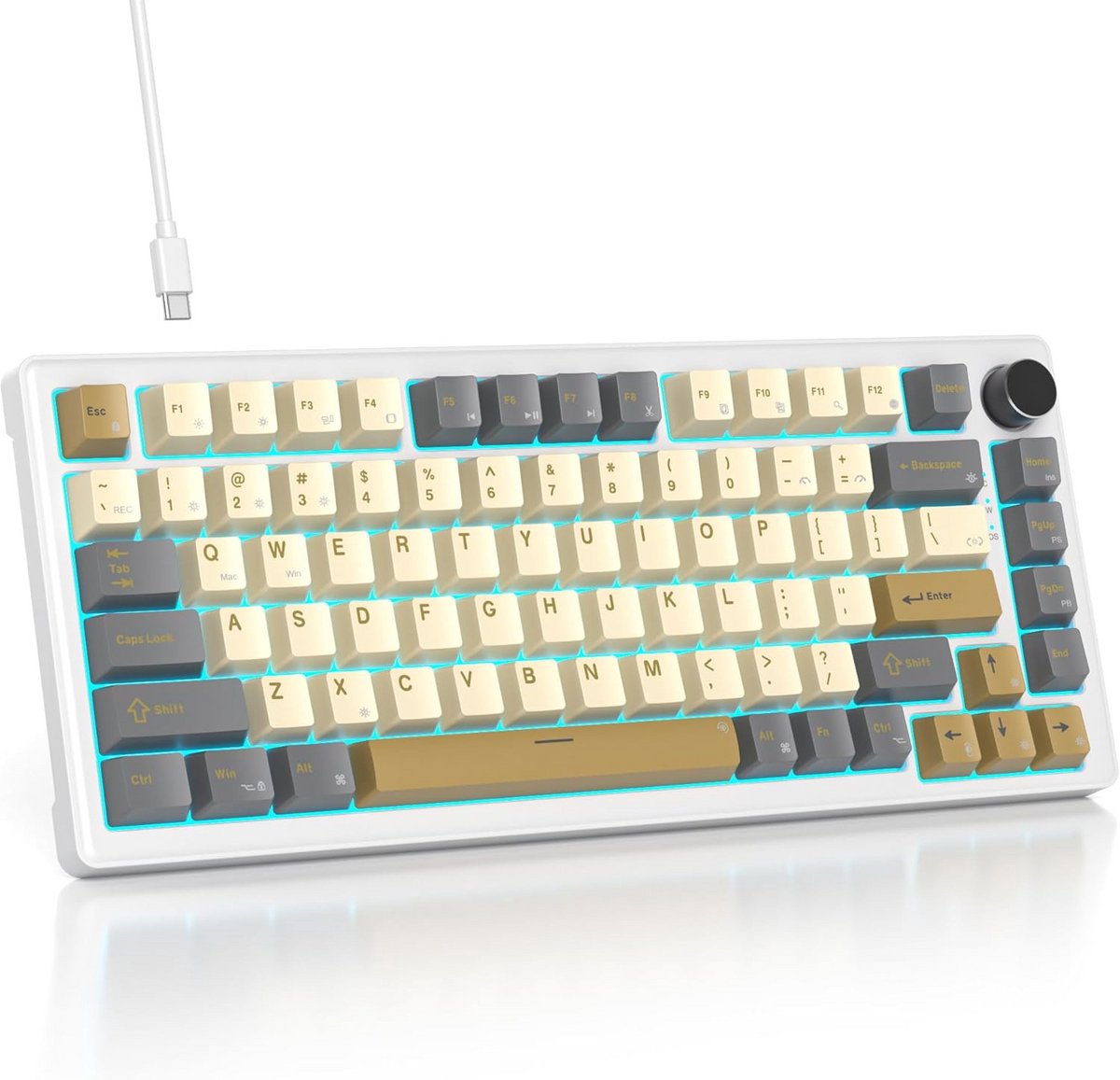 Compact 75% Mechanisch Toetsenbord met Gasket Mount en RGB Verlichting