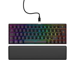 Compact Mechanisch Mini Gaming Toetsenbord met RGB Verlichting en Polssteun