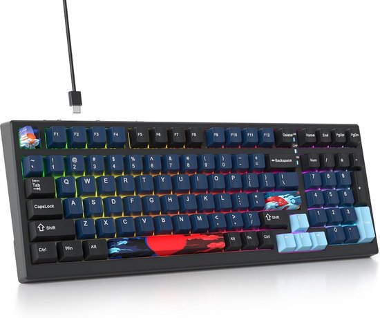 98% Mechanisch Gaming Toetsenbord Hot Swappable Gasket Structuur RGB